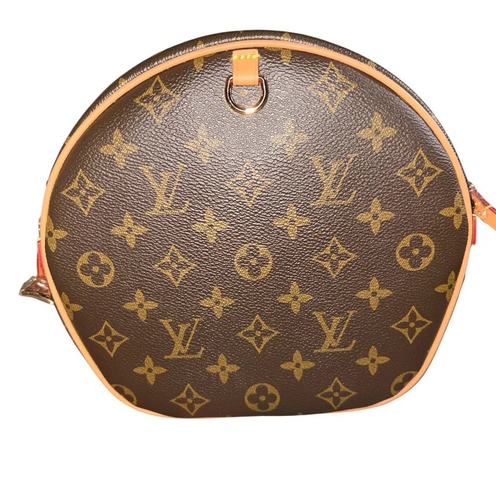 Fashion Lux Monogram Brown and Tan Crossbody Bag - Picture 2 of 9